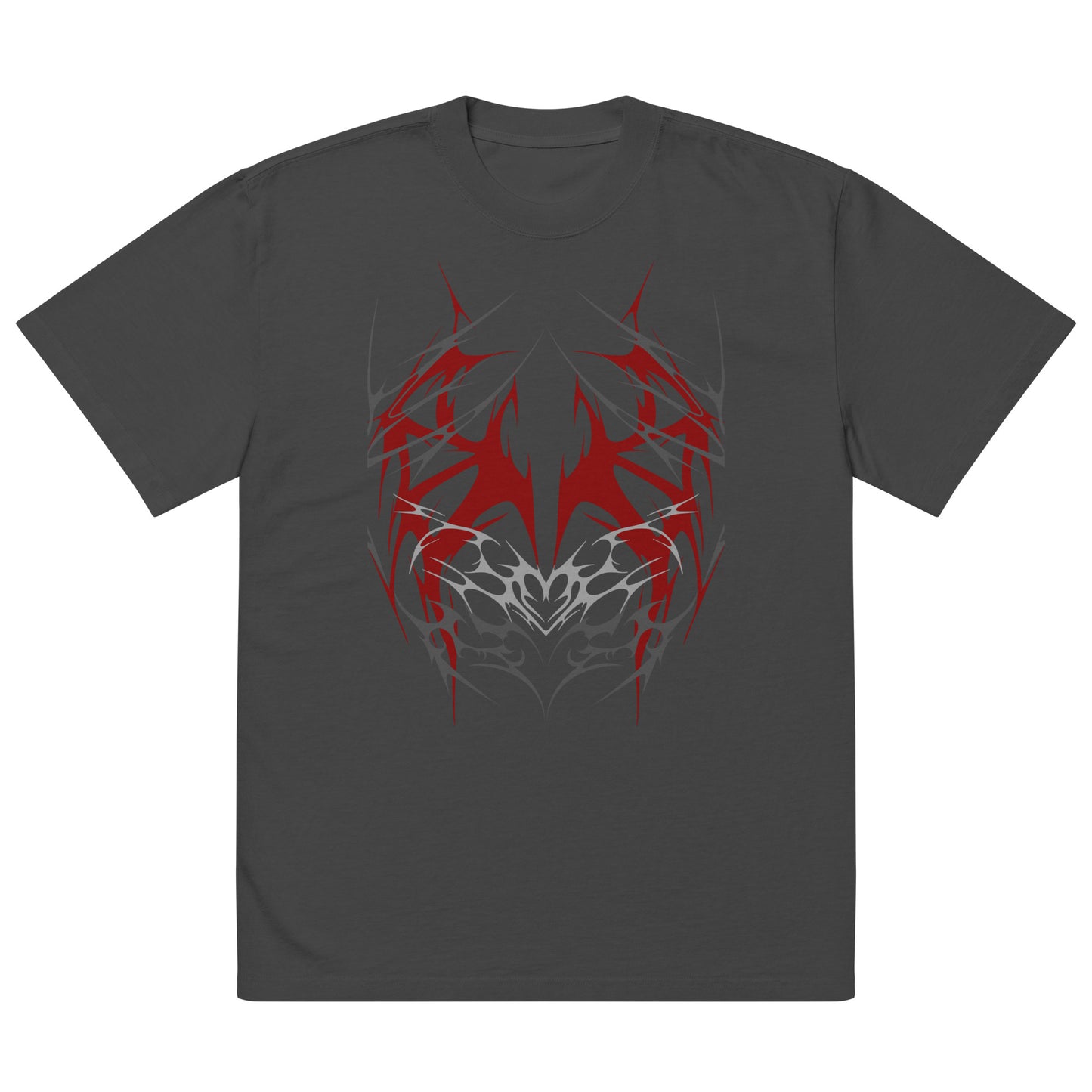 Oversized faded T-Shirt - Spider tribal