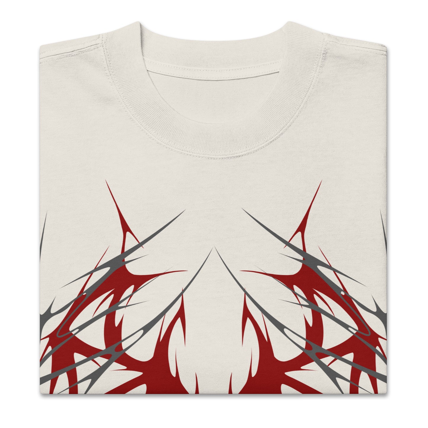 Techno Oversized faded T-Shirt - Spider Tribal