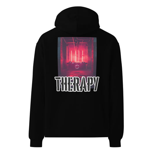 Techno Oversized Hoodie Unisex - Therapy (Front and Backprint)