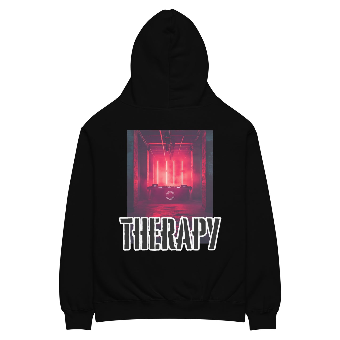 Techno Oversized Hoodie Unisex - Therapy (Front and Backprint)